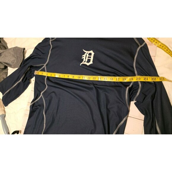 Nike Detroit Tigers Shirt Mens XL Blue Dri Fit MLB Pro Combat Baseball Shirt - Picture 3 of 8